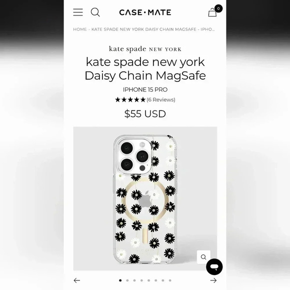 Kate Spade ♠️ Phone Case Daisy Chain MagSafe iPhone 15 Pro - Picture 2 of 9